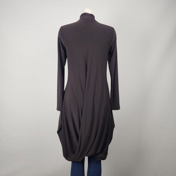 Simpli Brown Zip Up Long Jacket Size 6 - Picture 5 of 8